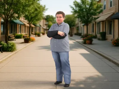  Boy Standing with Folded Arms 