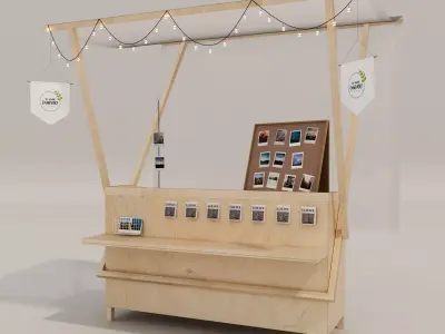 Kiosks for fairs 3D model