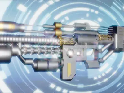 sci-fi weapon 3D model