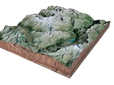 Gran Paradiso Graian Alps Italy 3D model