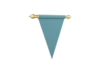 Pennant V2 004 Low-poly 3D model