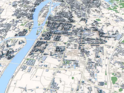 Guangzhou City China 3D model