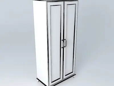 showcase bookcase with glass doors Free 3D model