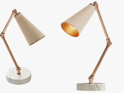 Century Lanterna Suede Table Lamp 3D model