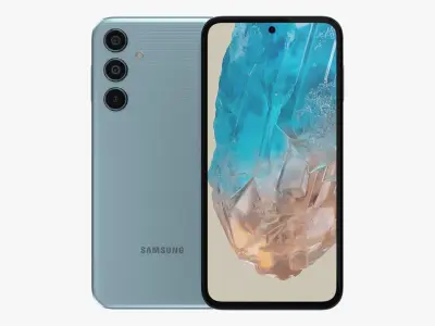 Samsung Galaxy M35 Light Blue Low-poly 3D model