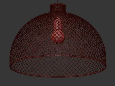 Saito satto bamboo pendant light 3D model