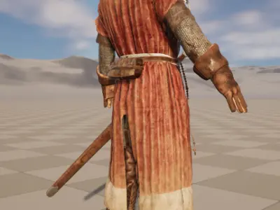 Crusader Knight Low-poly 3D model purchase