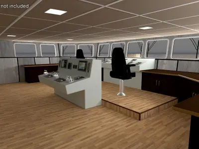 Armed Warship Naval with Combat Helicopter Rigged 3D model