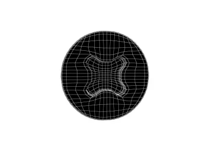 Screw v5 002 Low-poly 3D model