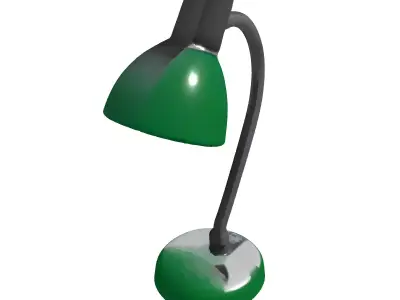 Modern Green Chrome Desk Lamp Low-poly 3D model