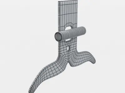 Fittings metal hook 3D model