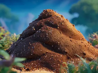 Stylized Dirt Piles 3D model