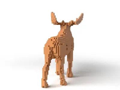 MooseII Minecraft Voxel Low-poly 3D model