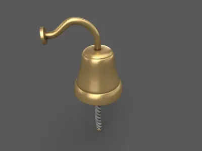  Wall Bell Low-poly 3D model