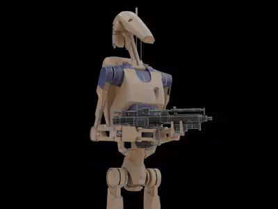 B1 Battle Droid Low-poly 3D model