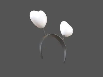 Heart Headband v1 003 Low-poly 3D model