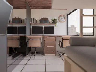 Minimalist Bungalow Residential 3D model