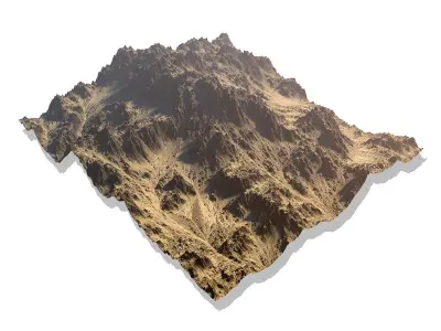 Mountains snow big n2 3D model