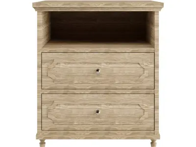 Isabella Nightstand with Charging Station 3D model