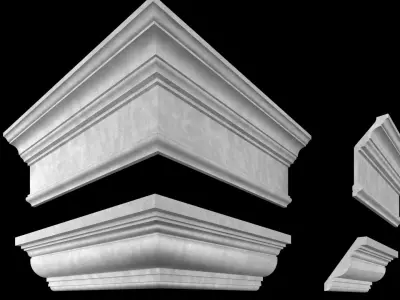 Plasterboard window frame in shapes and sizes 3D model