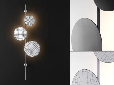 Ambiente floor and wall lamps 3D model