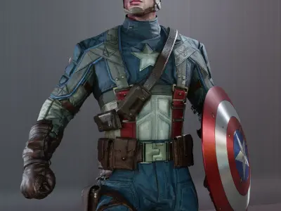 Captain America Steve Rogers from First Avenger 3D model