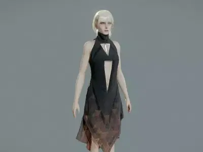 Scifi girl full body model  3D model