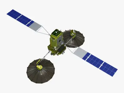 Artificial Satellite Loutch 5V 3D model