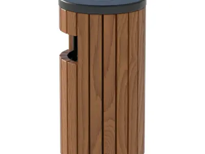 Outdoor Trash Bins 02 Low-poly 3D model