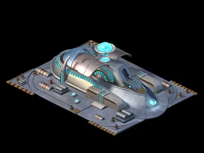 Sci Fi Building-Government Center 01 3D model