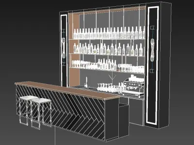 Restaurant bar 1   3D model