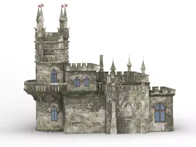 Medieval Knights Castle Low-poly 3D model