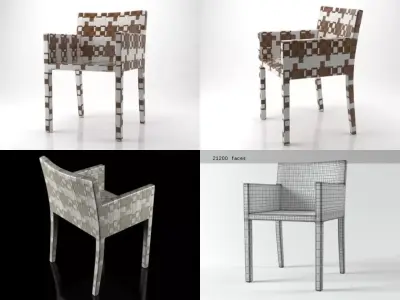 Cape West dining armchair 3D model