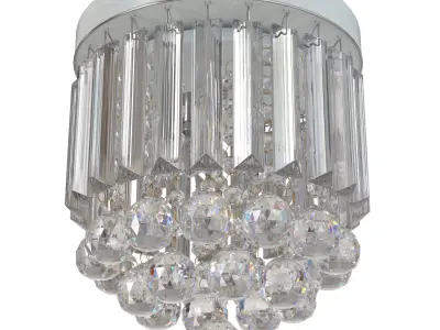 Small Modern k9 Crystal Chandeliers Fixtures for Bedroom 3D model