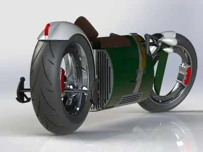 Fantasy motorcycle SR-01 3D model
