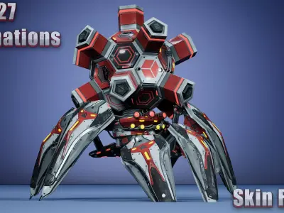 Sci-Fi Drone 05 Low-poly 3D model