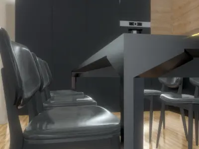 BLACK MINIMALIS KITCHEN 3D model