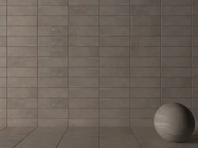 Concrete wall tiles Suite Taupe 20x60 Set 3 Texture