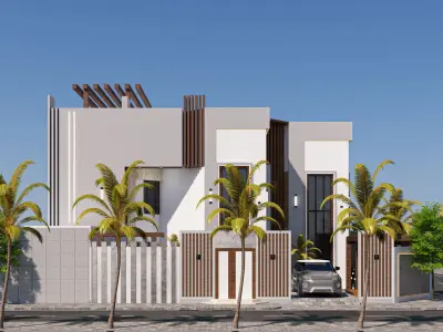 vila building 3D model 3D model