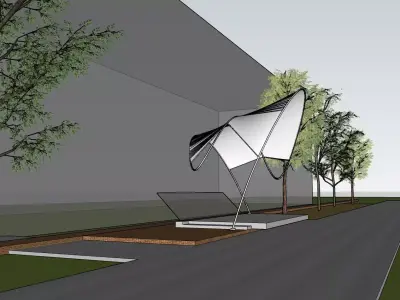 Road Side Shade 3D model