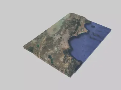 Oran City Low-poly 3D model