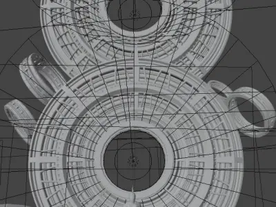 Portal on Desert Low-poly 3D model