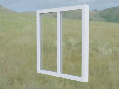 Simple doorframe with windows 3D model
