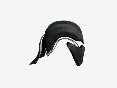 SciFi Ninja Mask A02 Black Rubber - Character Design Fashion Low-poly 3D model