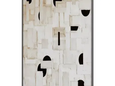 Abstract Painting Frame set 3D model 778