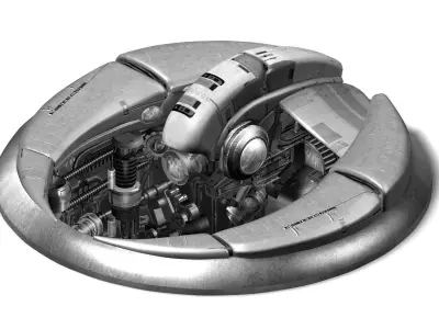 Space warehouse - ground door 3D model