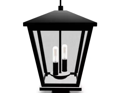 Matte Black Mini Pendant Ceiling Ligh Low-poly 3D model