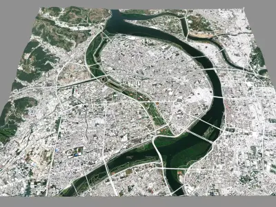 Cityscape New Taipei City Taiwan 3D model