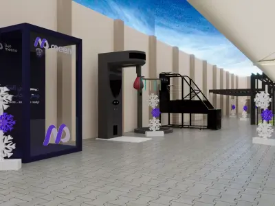 Winter event and games 3D model