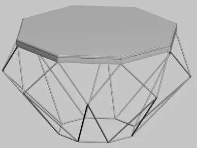 Table oken 3D model 3D model buy